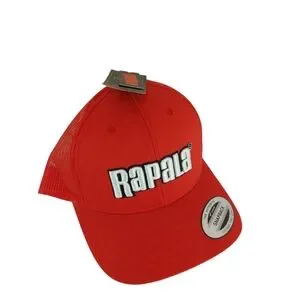 Classic Red Rapala Fishing Cap – Adjustable Flex Fit, 60% Polyester 40% Cotton
